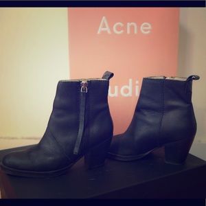 Iconic Acne Studios Pistol Black Leather Boots
